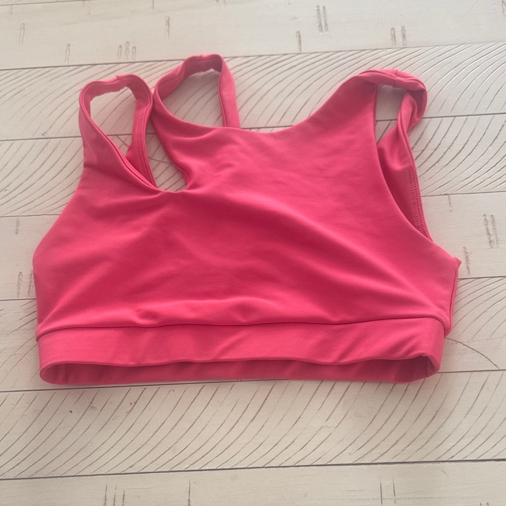 Vibrant Coral Sports Bra